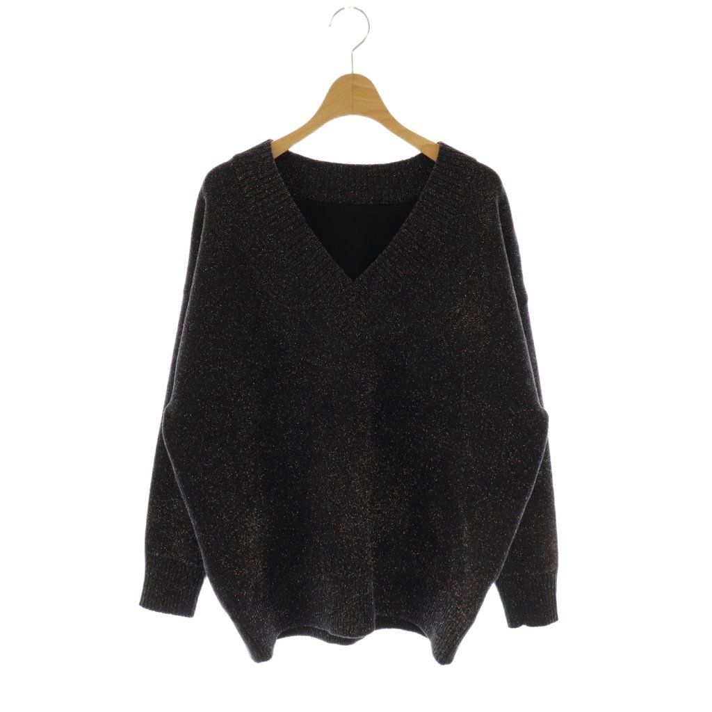 グレースコンチネンタル GRACE CONTINENTAL 25SS ラメVネックニット  