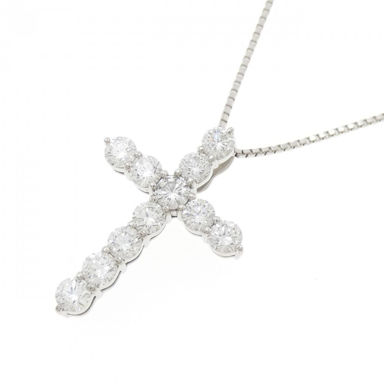 PT900/PT850 クロス ダイヤモンド ネックレス 2.06CT - メルカリ