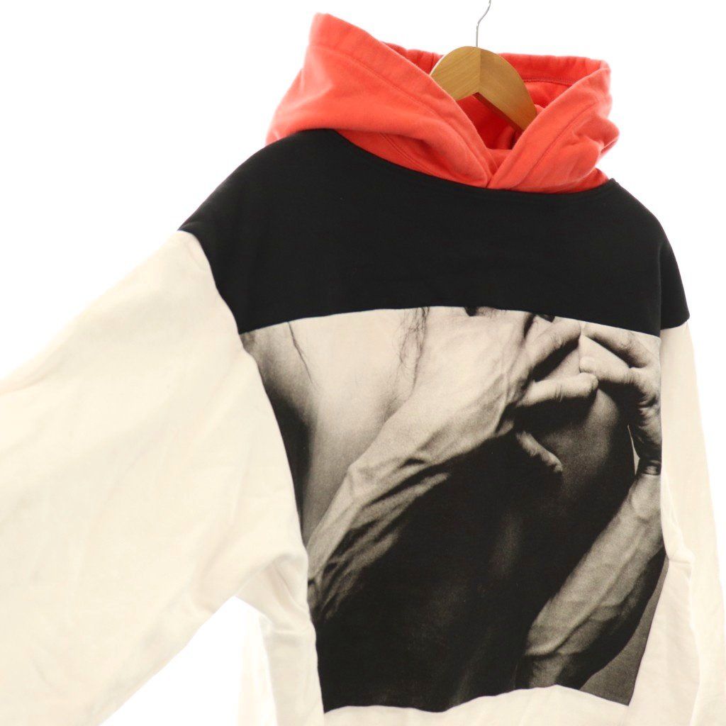 【中古】オールモストブラック LAYERED BIG PULLOVER PARKERレイヤードパーカー プルオーバー 長袖 2 ホワイト オールモストブラック ALMOSTBLACK LAYERED BIG PULLOVER PARKER