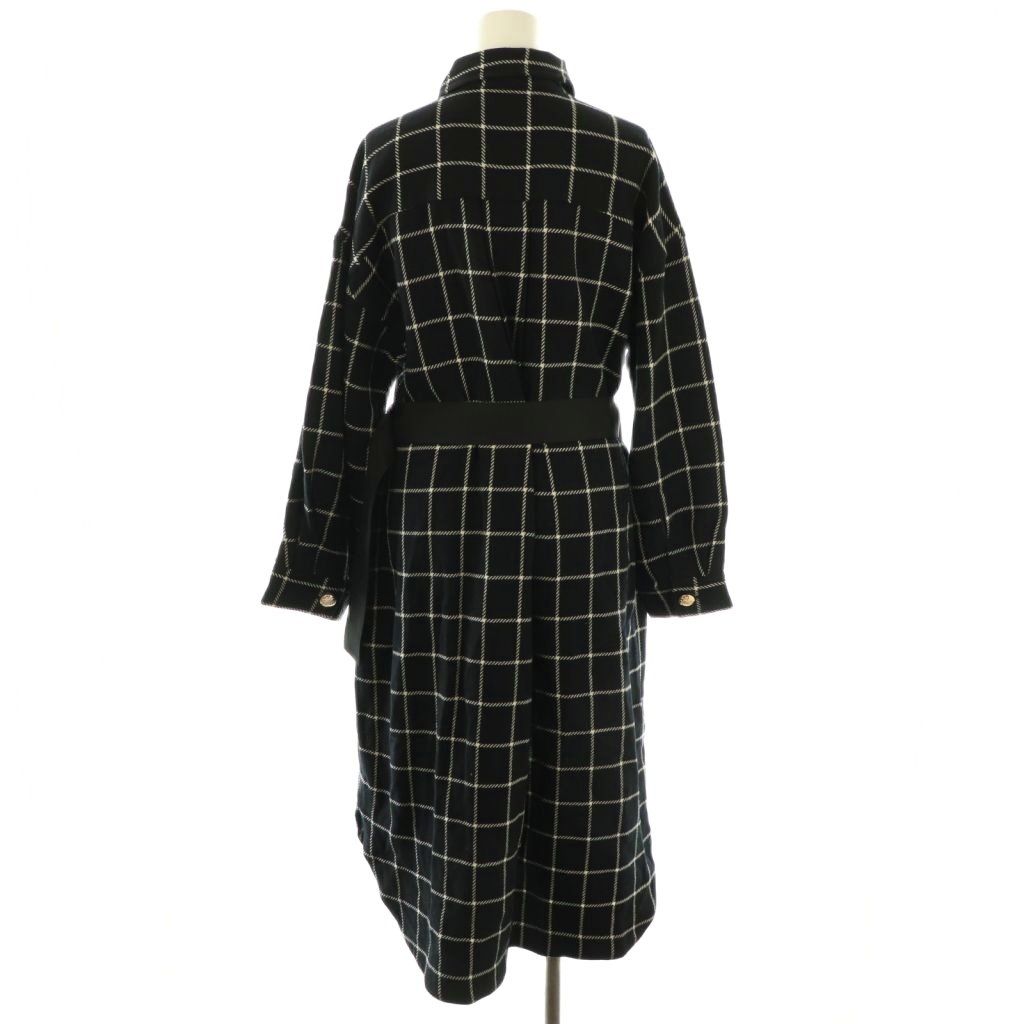 グレースクラス GRACE Class 24AW ウールチェックシャツワンピース 36