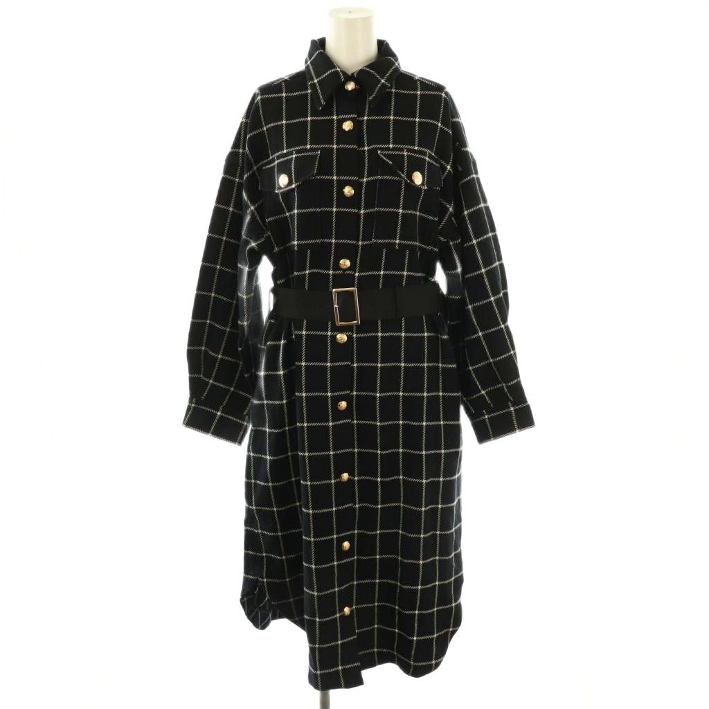 グレースクラス GRACE Class 24AW ウールチェックシャツワンピース 36