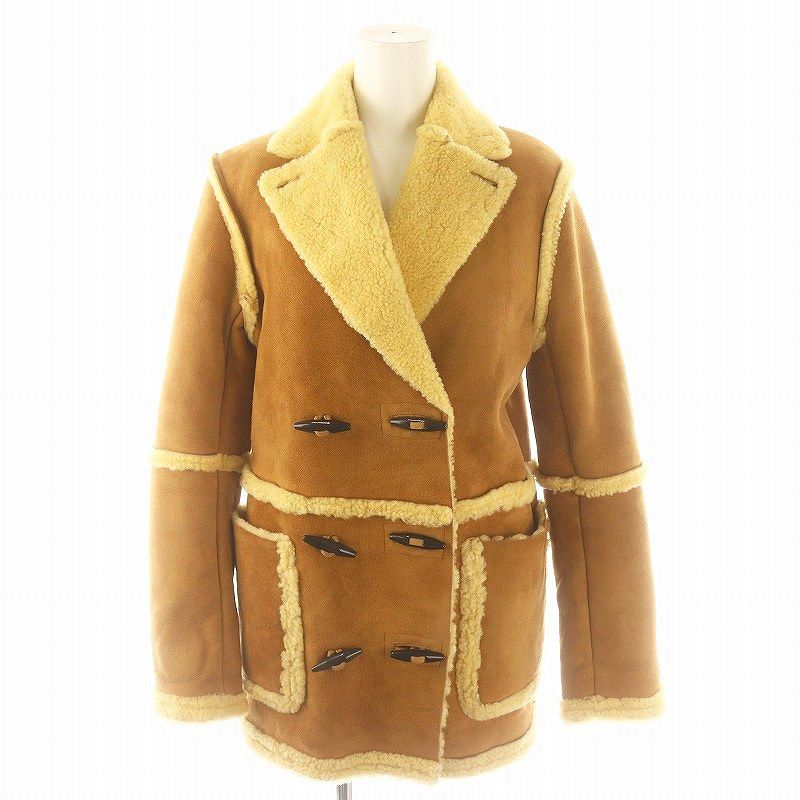 【中古】ロンハーマン Ron Herman トグルムートンコート アウター 長袖 ベージュ /KO ■OS レディース ロンハーマン Ron Herman トグルムートンコート アウター 長袖