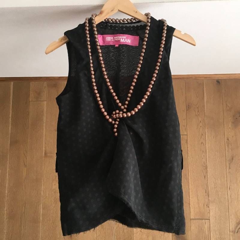 AD 2003 ジュンヤワタナベコムデギャルソン JUNYA WATANABE PINK COMME des GARCONS パール付き トップスM