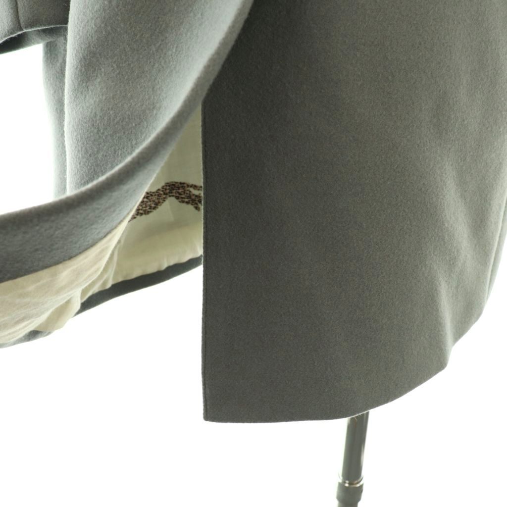 ドゥロワー Drawer 裏地ヒョウ柄 チェスターコート アウター 38 グレー