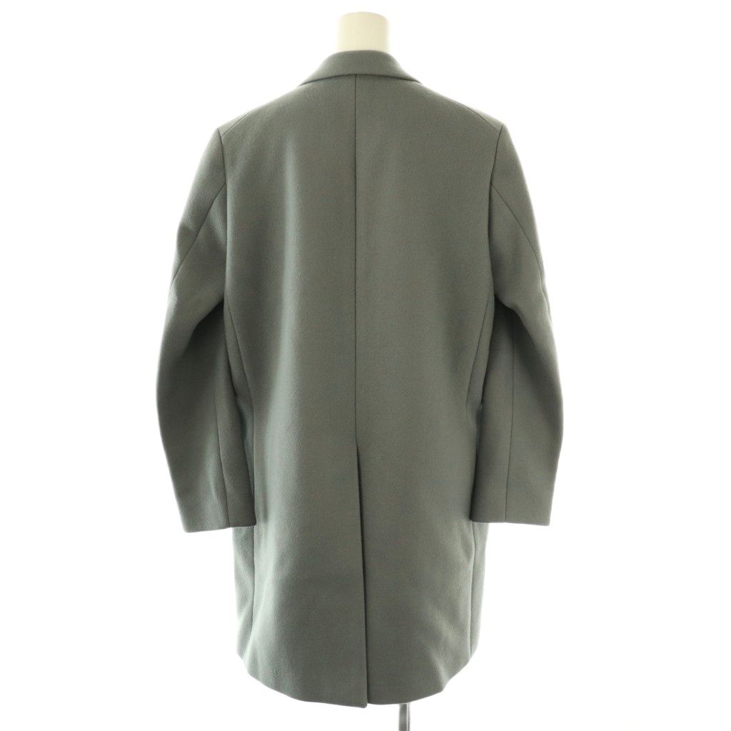 DRAWER チェスターコート 38 グレー　裏地ヒョウ　ドロワー ドゥロワー Drawer 裏地ヒョウ柄 チェスターコート アウター 38 グレー