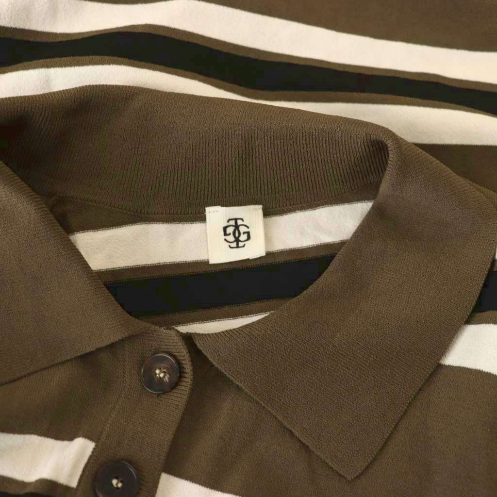 【中古】ザガーメント The Garment 25SS The Garment Madison Polo ニットポロシャツ THE SHINZONE取り扱い 6 カーキ ザガーメント The Garment 25SS The Garment Madison Polo ニット