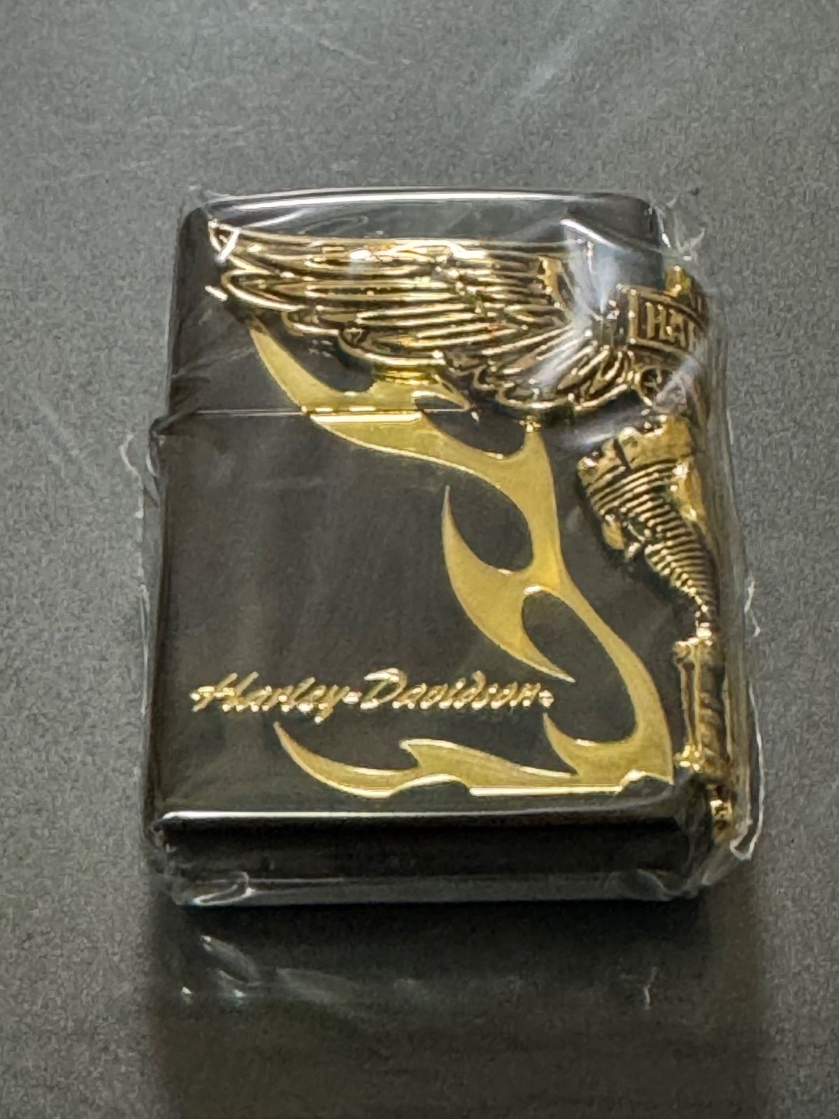 zippo ハーレーダビッドソン 三連続メタル ブラック 2020年製