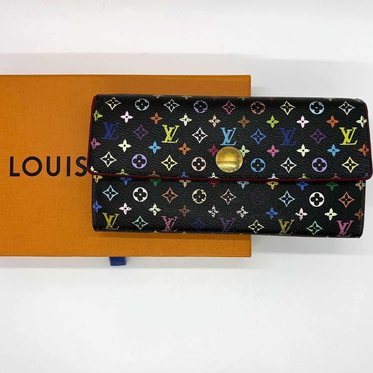 可愛さ弾ける黒マルチ】 LOUIS VUITTON ルイヴィトン 長財布