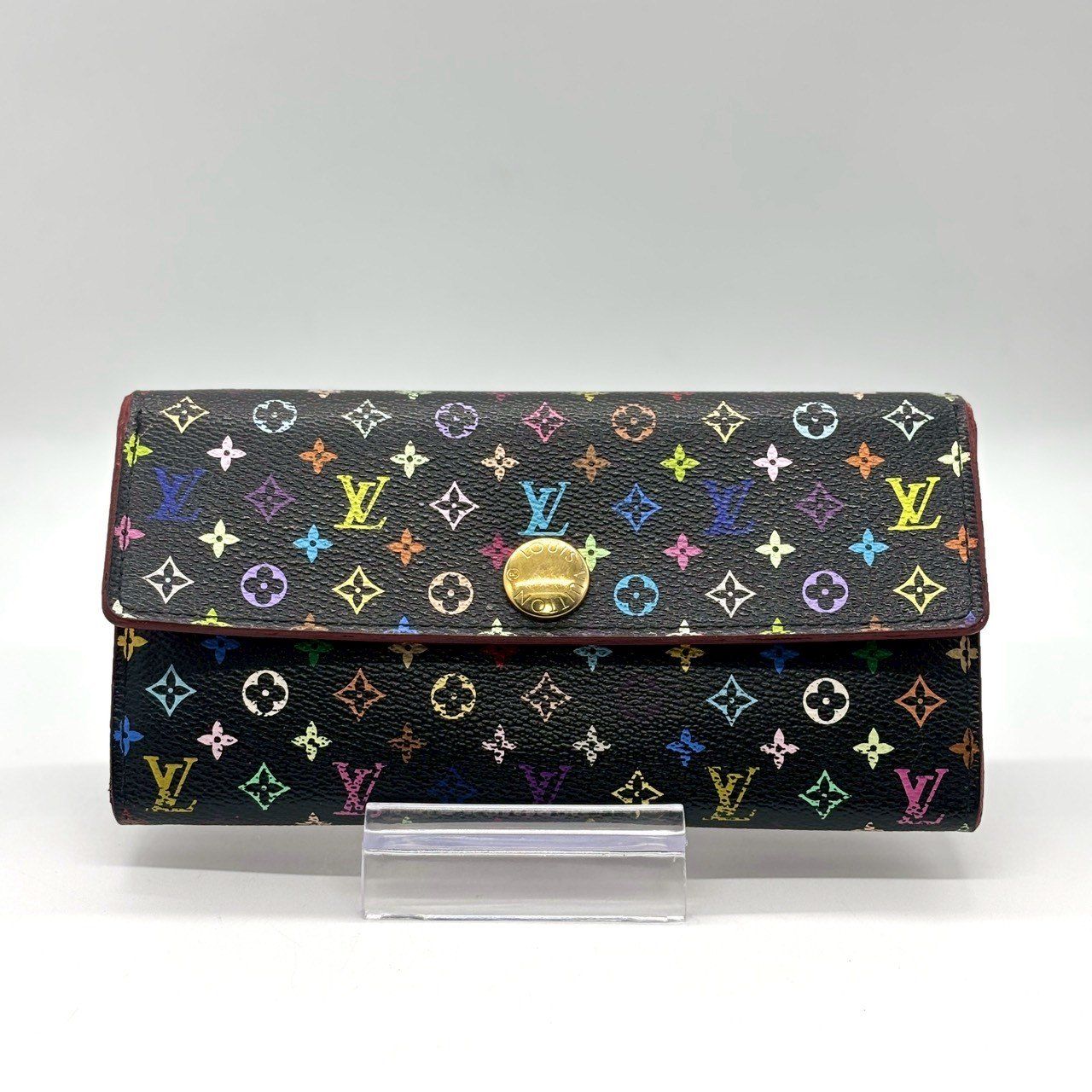 可愛さ弾ける黒マルチ】 LOUIS VUITTON ルイヴィトン 長財布