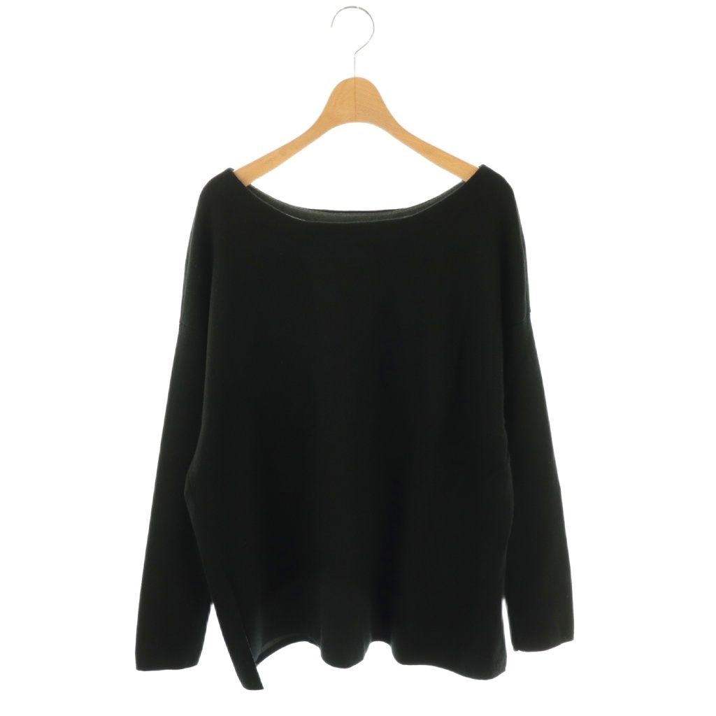 美品✨カオス サイドスリットニット セーター クルーネック ブラック カオス CHAOS サイドスリットボートネックニット セーター プル