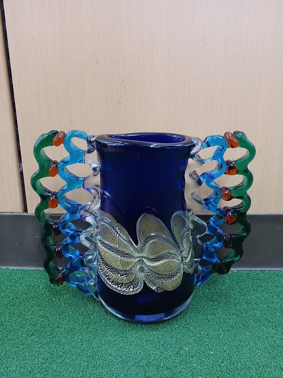 北村硝子 秋村実 フラワーベース 津軽びいどろ【Kitamura Glass