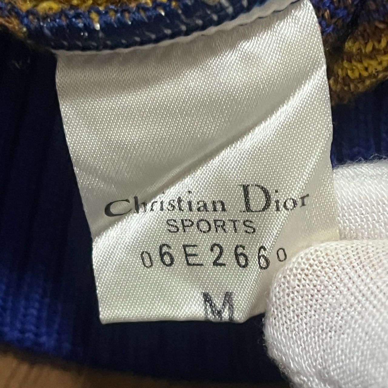 クリスチャンディオール Dior Vネックニット トロッター柄 ウール クリスチャンディオール Christian Dior トロッター柄 ウール Vネック