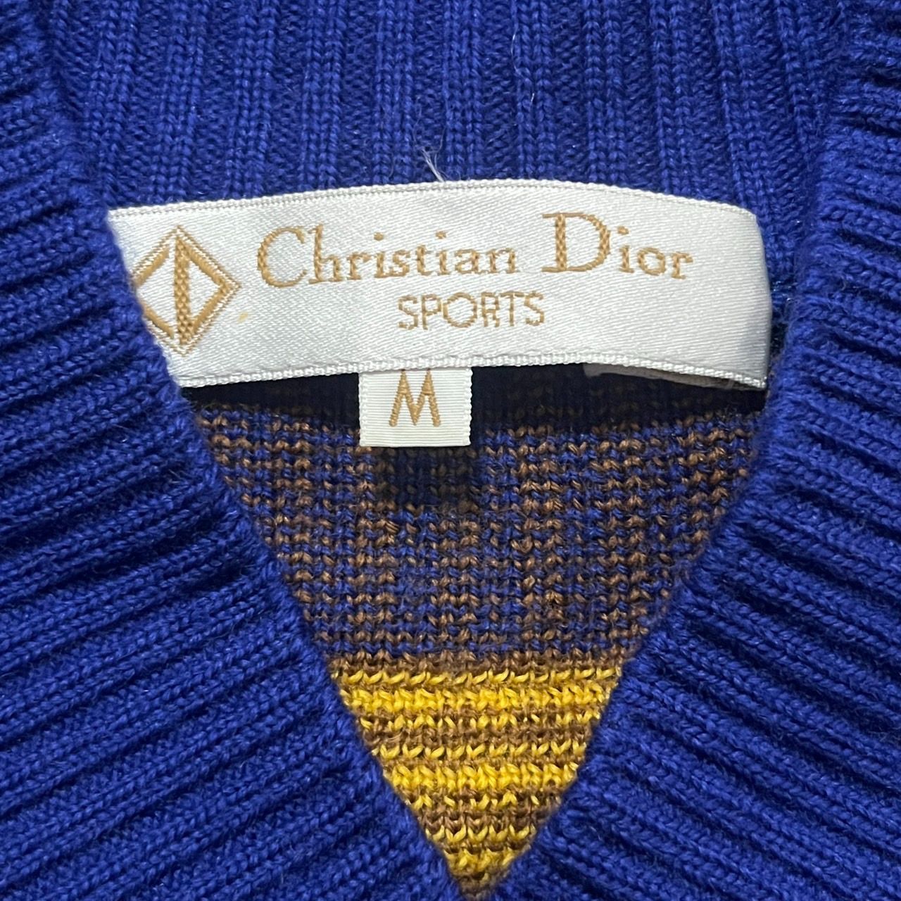 美品】クリスチャンディオール Christian Dior SPORTS Vネックニット M
