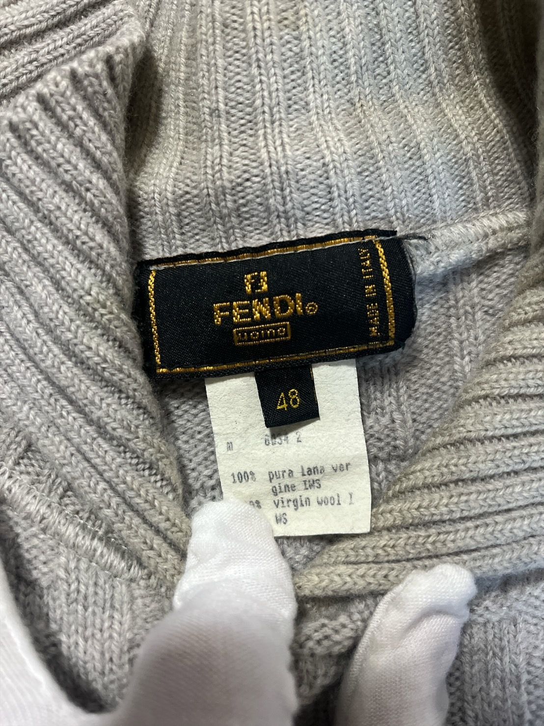 FENDI◇ニット・セーター(厚手)/52/ウール/GRY ⁄ FENDI FENDI 