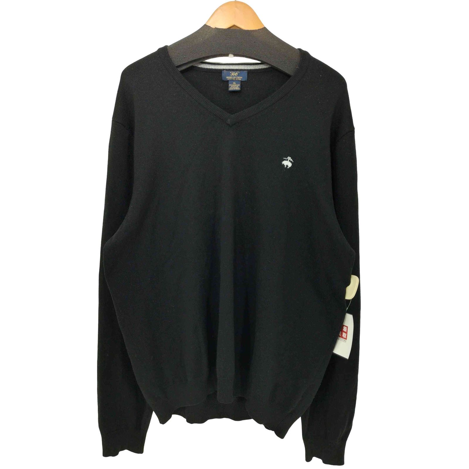 ブルックスブラザーズ 346 BROOKS BROTHERS Vネック 刺繍 メリノウール