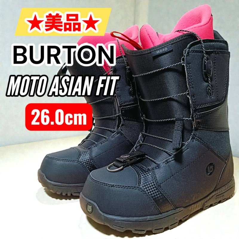 BURTON MOTO ASIAN FIT バートン モト アジアン フィット 26 cm スノーボード ブーツ 黒 ピンク