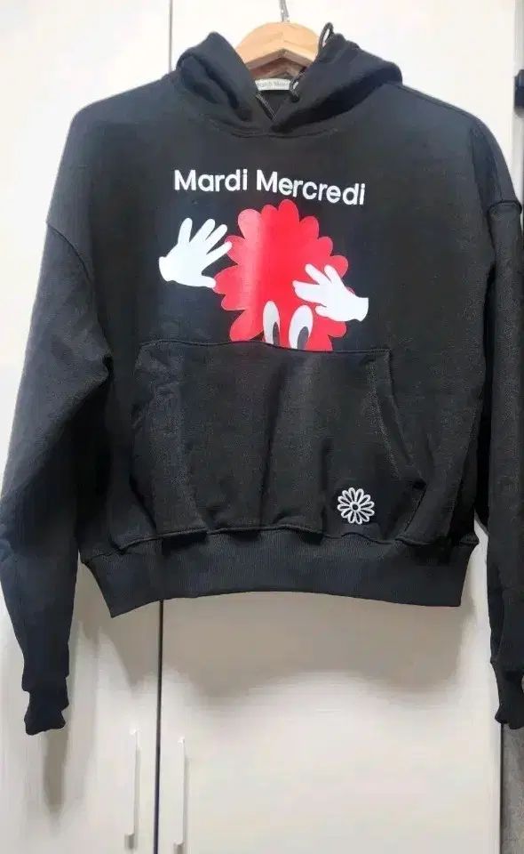 マルディメクルディ フラワー ブラック フーディー