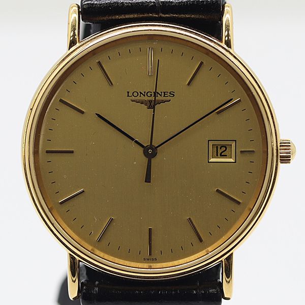 箱付 稼働 良品 ロンジン グランドクラシック L4.636.2 QZ ゴールド