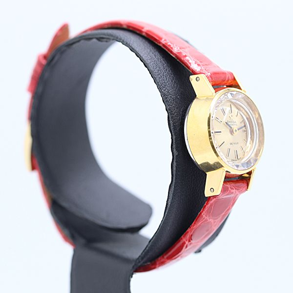 稼働 オメガ デビル AT 自動巻 ゴールド文字盤 レディース腕時計 2000000 11 NBG KMT