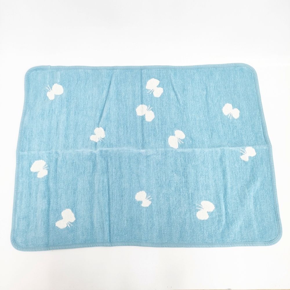 mina perhonen/KLIPPAN 未使用品 choucho シュニールコットンブランケットミニ ブランケット ミズイロ レディース ミナペルホネン/クリッパン【中古】5-1123T◎ mina perhonen/KLIPPAN 未使用品 choucho シュニールコットン