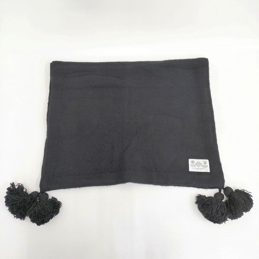 R D M Co タッセル 無地 マフラー ストール ブラック レディース マンズテーラー 5 1123 T