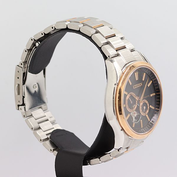 保 稼働 シチズン オートマチック 4197-S 098203 AT 自動巻 ブラック文字盤 メンズ 腕時計 2000000 11 NBG MTY