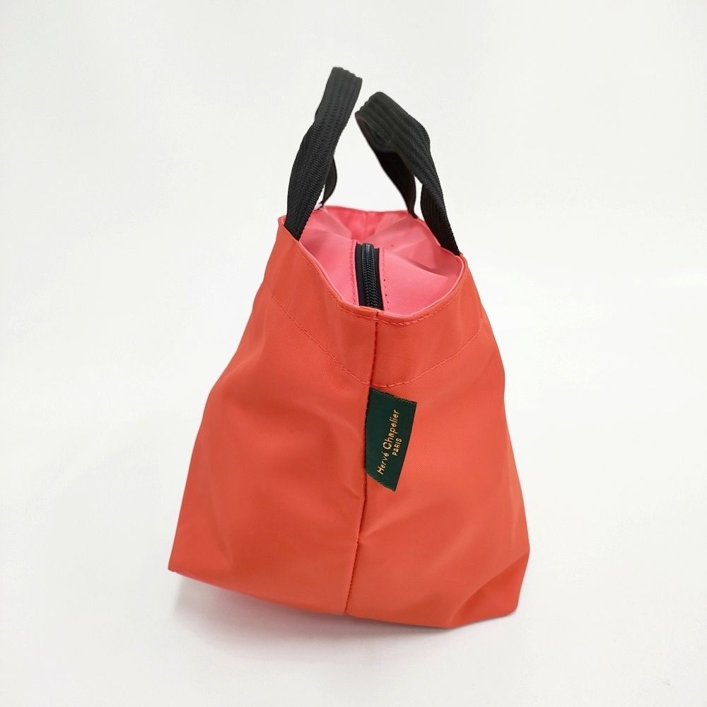 Herve Chapelier 新品 1027N ナイロン舟型トートM 定価25080円 サンギーヌ×オルタンシア 生産終了カラー トートバッグ 朱色 ピンク レディース エルベ・シャプリエ【中古】5-1123G◎ Herve Chapelier 新品 1027N ナイロン舟型トートM 定価25080円