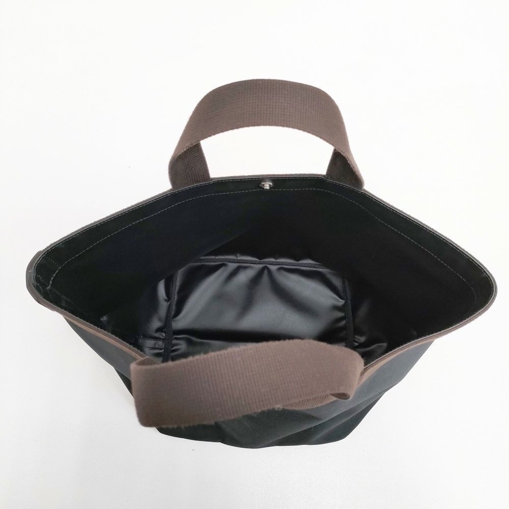 Herve Chapelier 707C コーデュラ舟型トートM ショップ ノワール×モカ