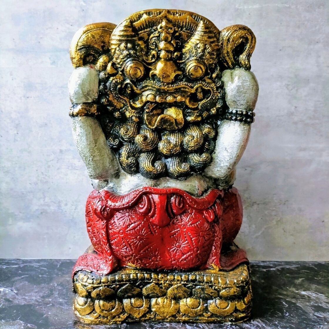風水 置物 ガネーシャ Amazon.co.jp: ガネーシャ神像/金運/幸運/障害/商売繁盛/特級呪物/プージャ/願望成就/御神体 インドの神様 オブジェ 象 置物