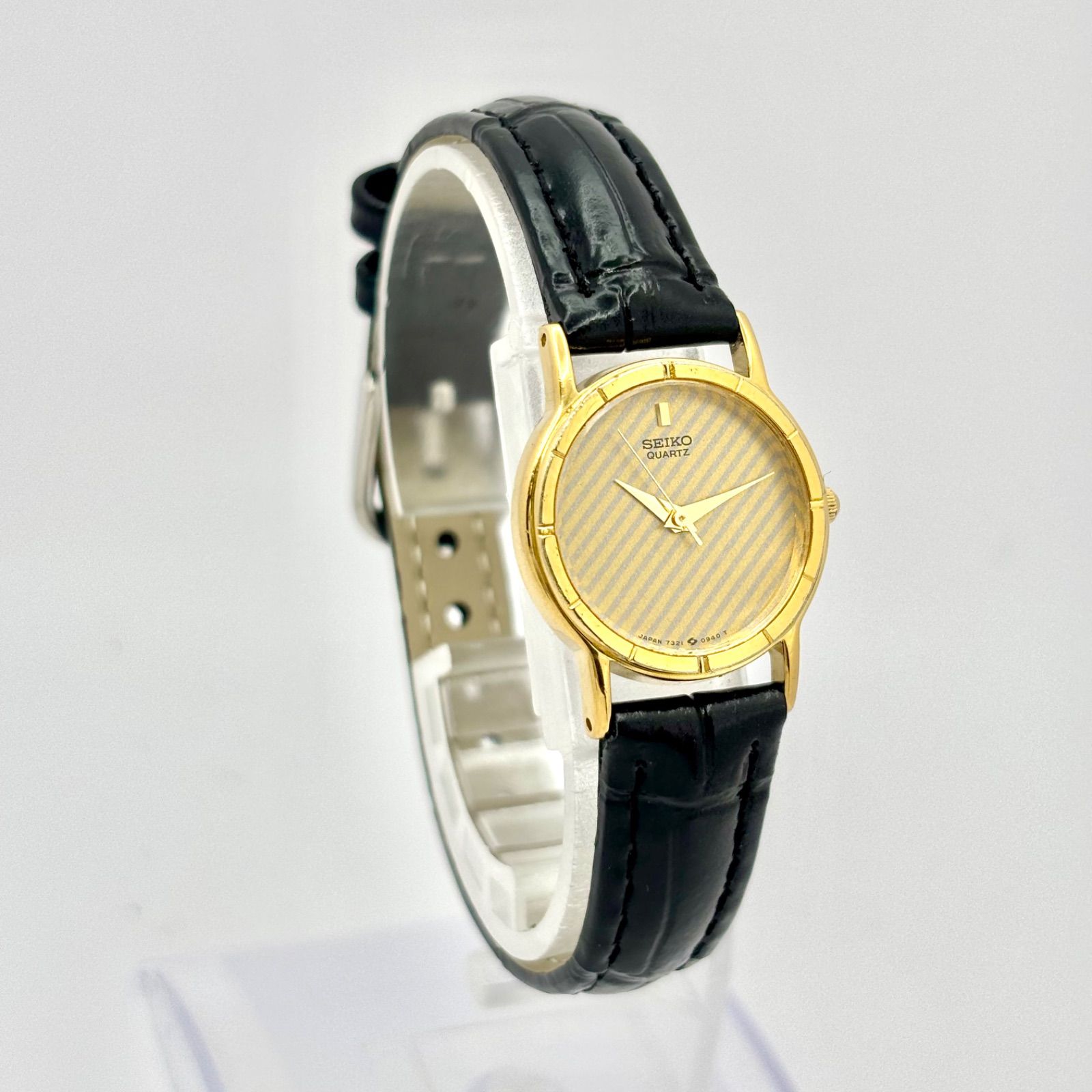 希少/美品/新品電池】SEIKO セイコー ゴールド レディース 腕時計 7321