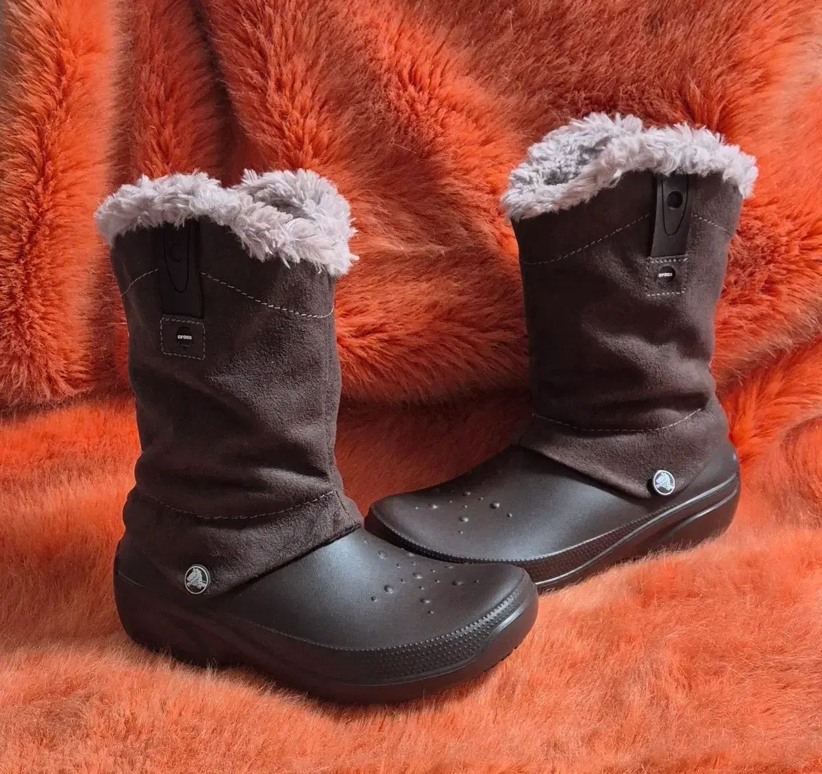 Crocs ファー ブーツ ファーブーツ 防寒靴 W 6 収納品