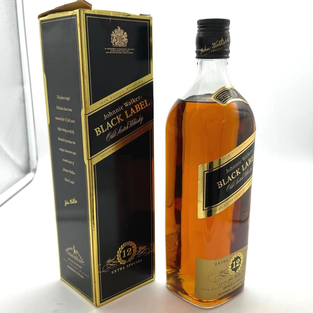 Johnnie Walker 黒ラベル12年 金キャップ 旧ボトル 750ml ジョニー