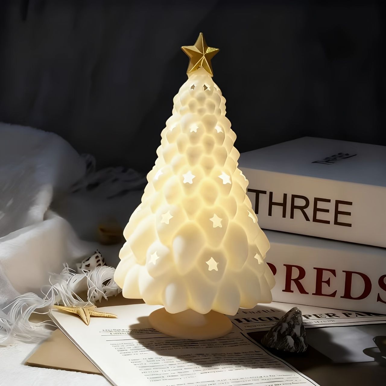 クリスマス キャンドルホルダー キャンドルスタンド クリスマスツリー ホワイト 高級感 プラスチック インテリア 装飾 パーティー リビング ダイニング オシャレ 可愛い 寝室 棚装飾 クリス