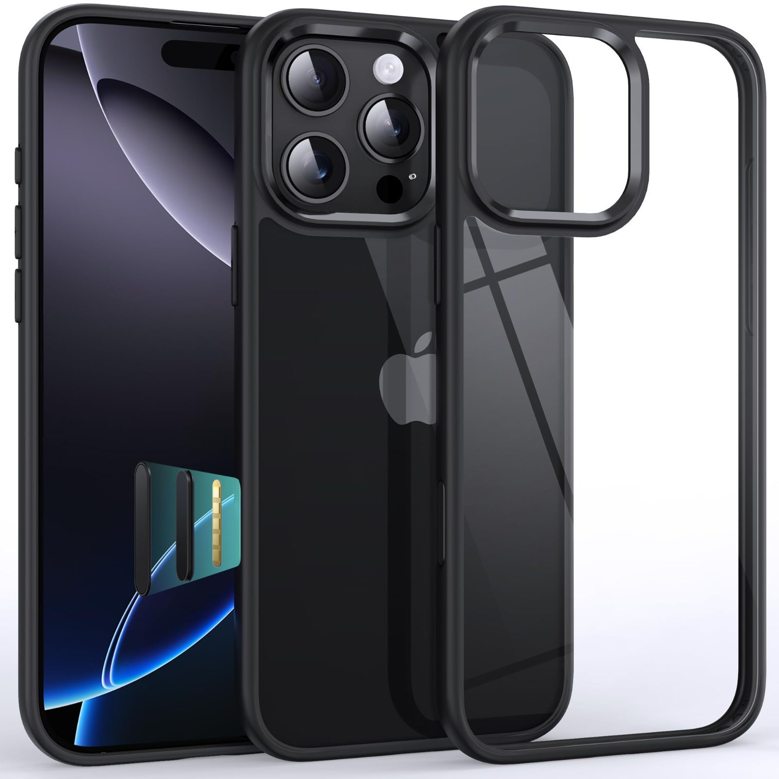 【数量限定】Supdeal iPhone 16 Pro Max 用耐衝撃透明ケース 米軍MIL規格 SGS認証 黄ばみ防止 ワイヤレス充電対応 ストラップホール付き 耐久性 クリアで透明なハード背面パネル ソフトシリコンエッジ アイフォン16 プロ マックス