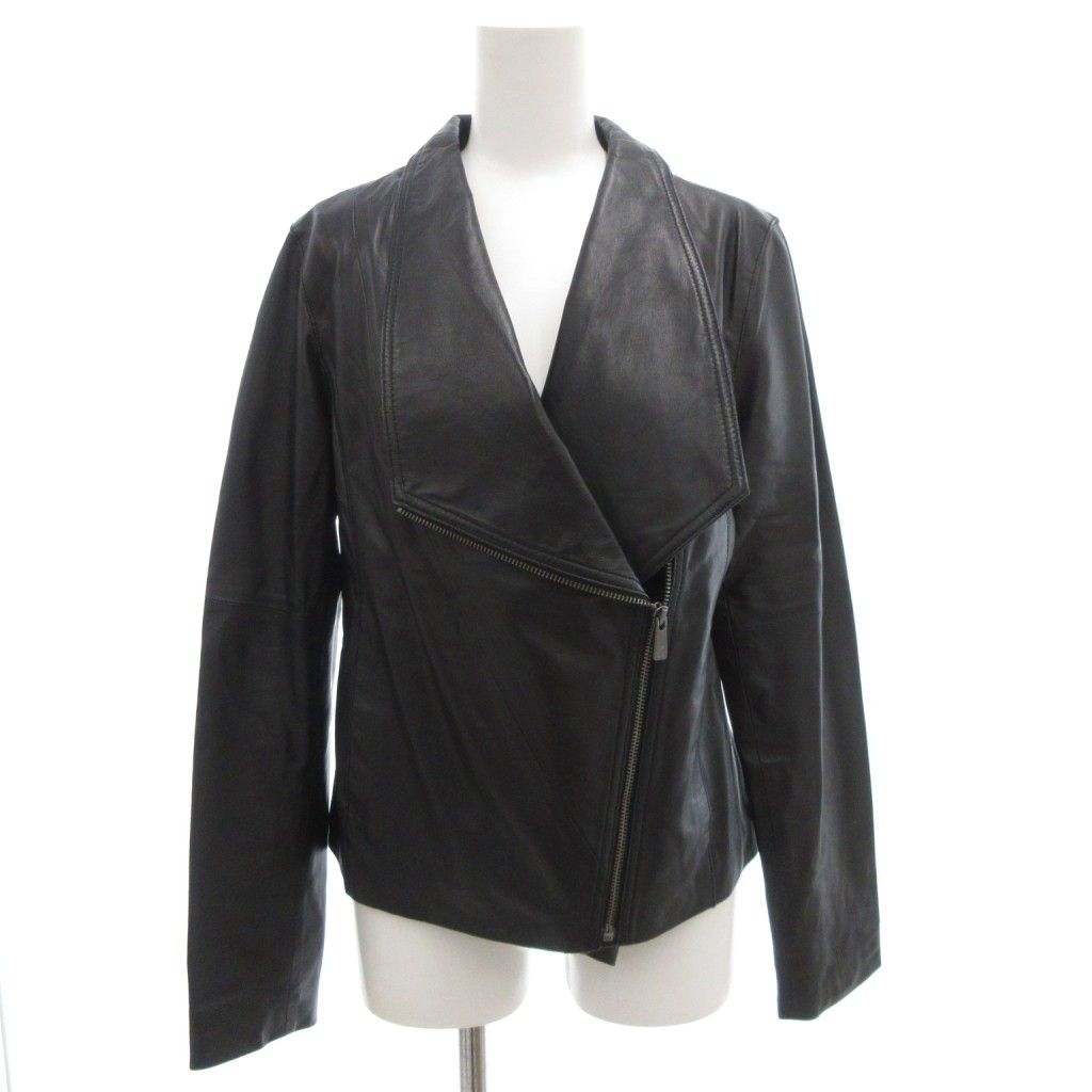 【中古】トミーバハマ Bahama ダブル ライダースジャケット M ジップアップ レザー 黒 ブラック /GV トミーバハマ TommyBahama ダブル ライダースジャケット M ジップ