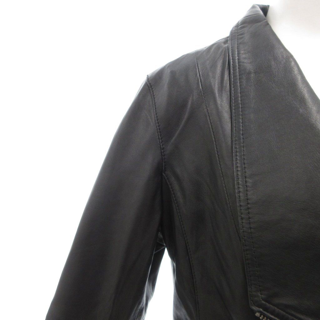 【中古】トミーバハマ Bahama ダブル ライダースジャケット M ジップアップ レザー 黒 ブラック /GV トミーバハマ TommyBahama ダブル ライダースジャケット M ジップ