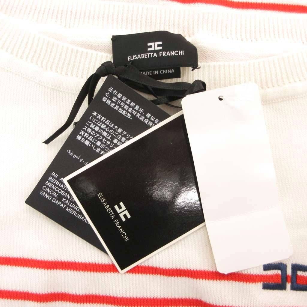エリザベッタ フランキ ELISABETTA FRANCHI タグ付き ボーダーニット