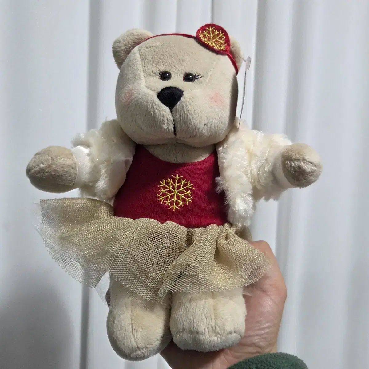 新作入荷，豊富な ヴィンテージ トイ Starbucks ベアリスタ Teddy Bear クマ ぬいぐるみ ホリデー 雪の花 スカート その他