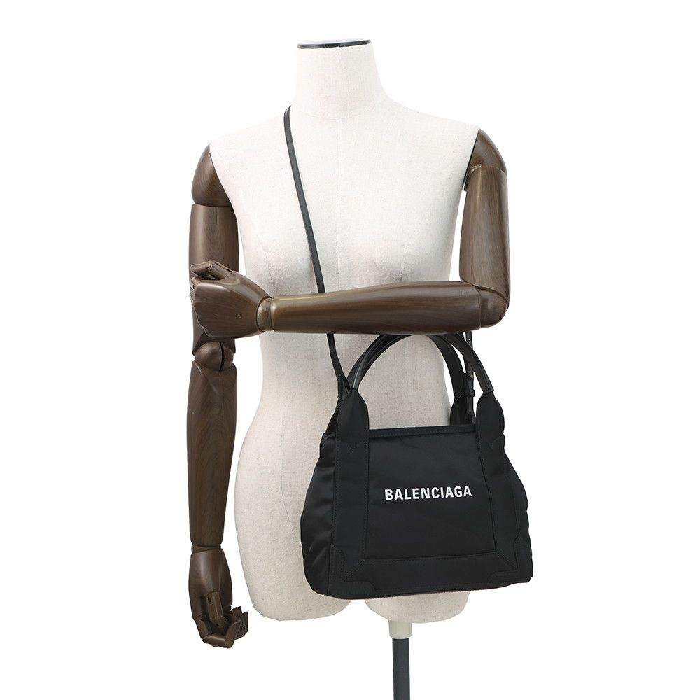 バレンシアガ ハンドバッグ ネイビーカバス XS ナイロン 390346