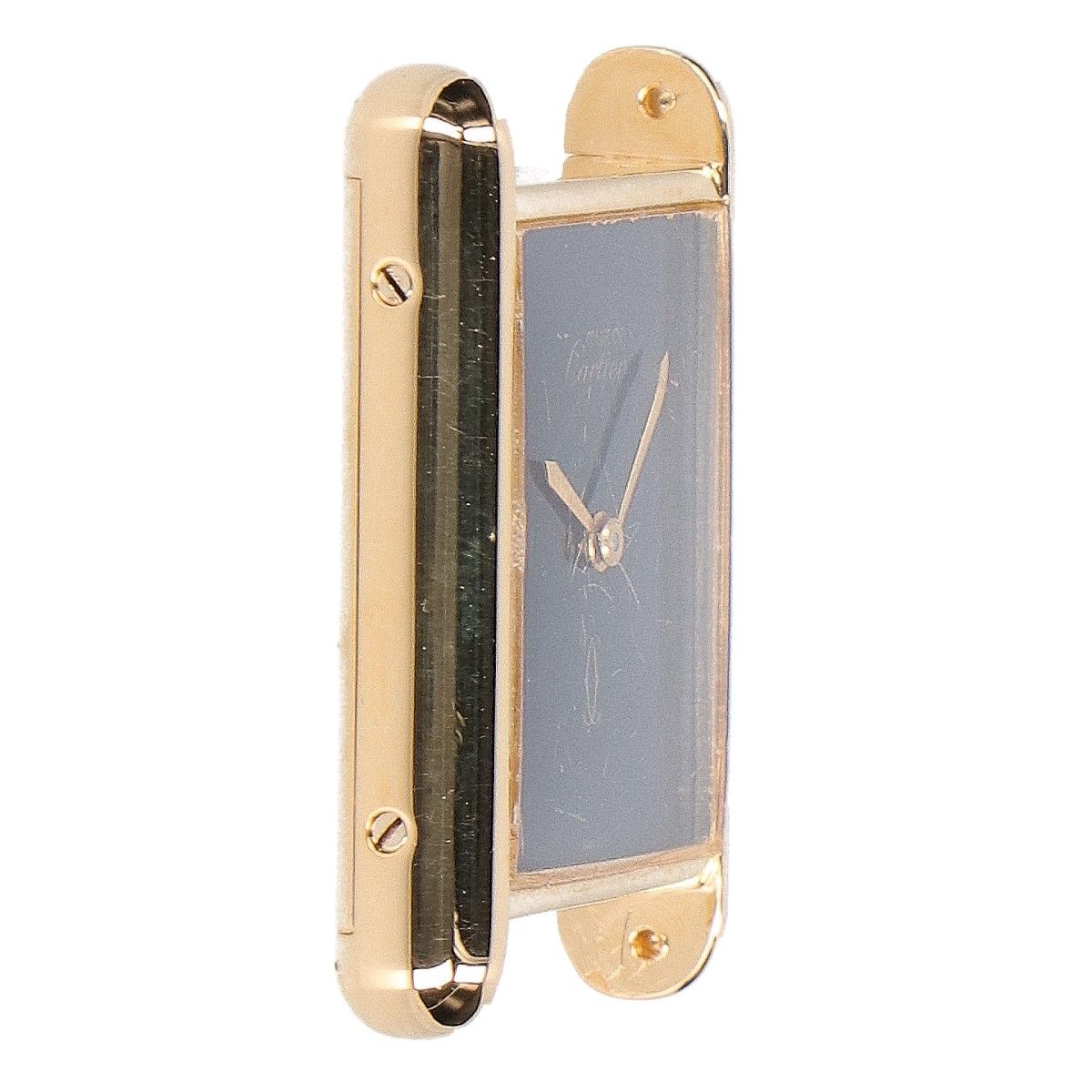  Cartier カルティエ 76ｰ81年 925 マストタンクヴェルメイユLM 黒文字盤 手巻き 手巻き時計 腕時計(アナログ)