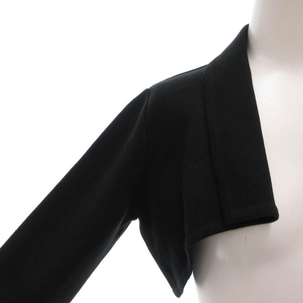 フォクシー FOXEY ボレロ カーディガン 長袖 40 ニット ショート丈 黒