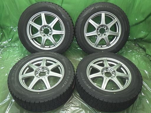 DUNLOP スタッドレス 21年製 バリ山です 社外スポーク 16インチ ダンロップ ウインターマックスWM 02