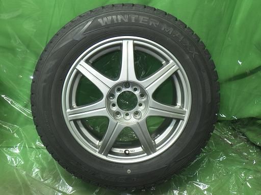 DUNLOP スタッドレス 21年製 バリ山です 社外スポーク 16インチ ダンロップ ウインターマックスWM 02