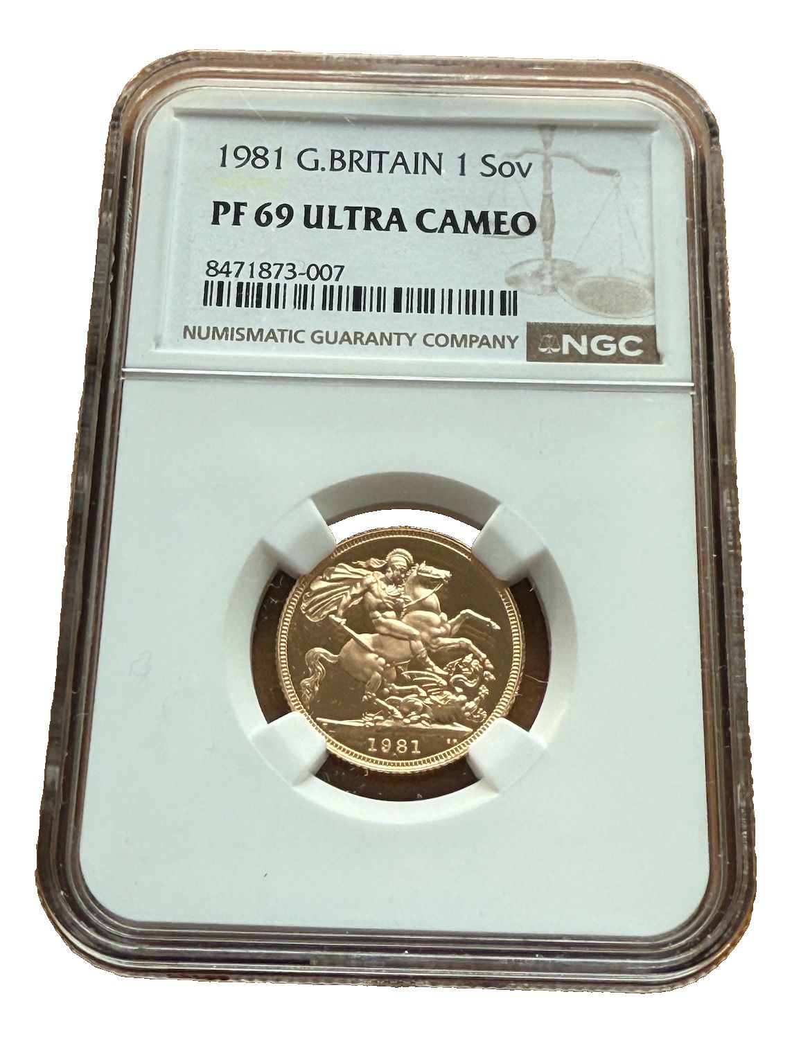 イギリス 1981年 金貨 1枚 ソブリン NGC PF69UC