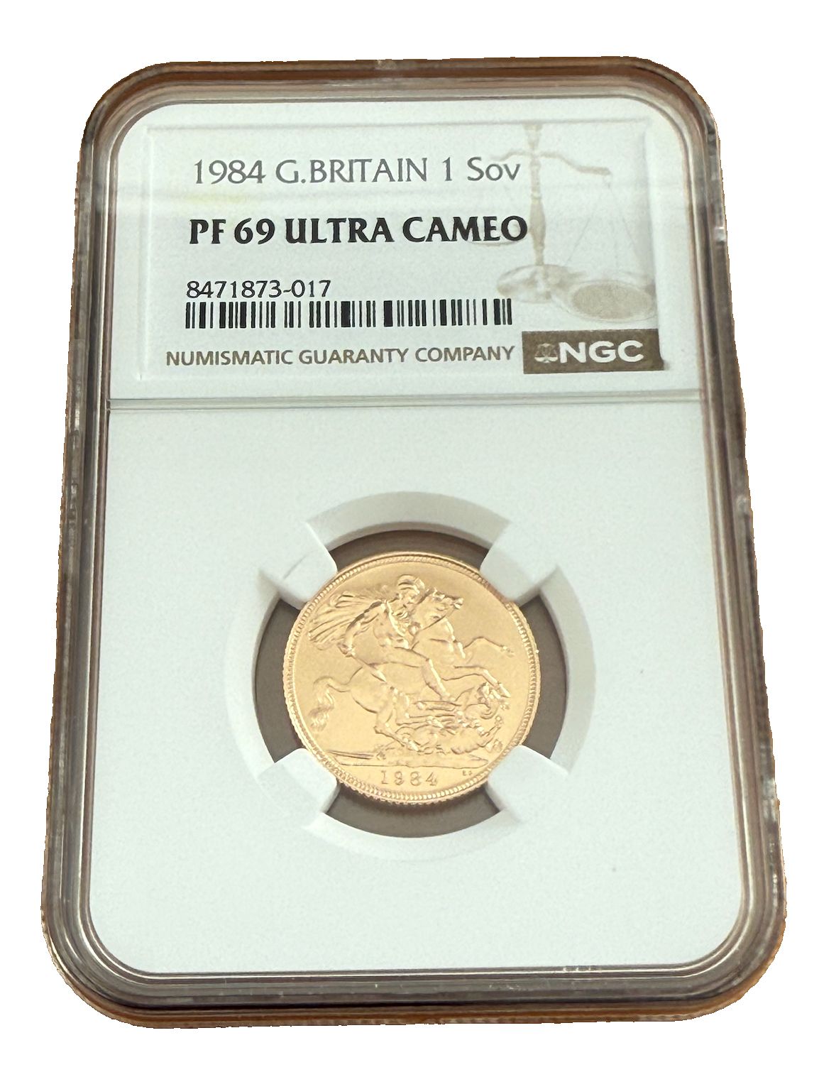 イギリス 1984年 金貨 ソブリン NGC PF 69 UC