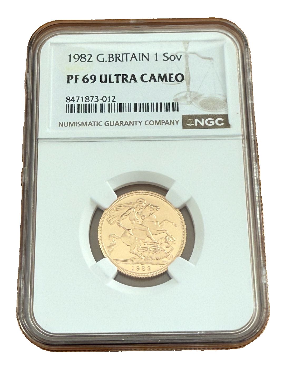 イギリス 1982年 金貨 ソブリン NGC PF 69 UC