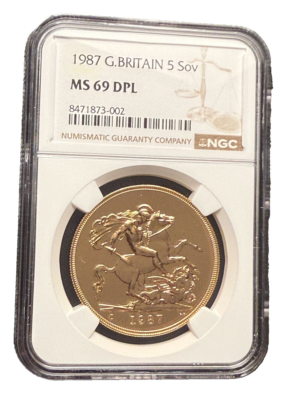 イギリス 1987年 5ポンド金貨 ソブリン金貨 NGC MS69DPL - メルカリ