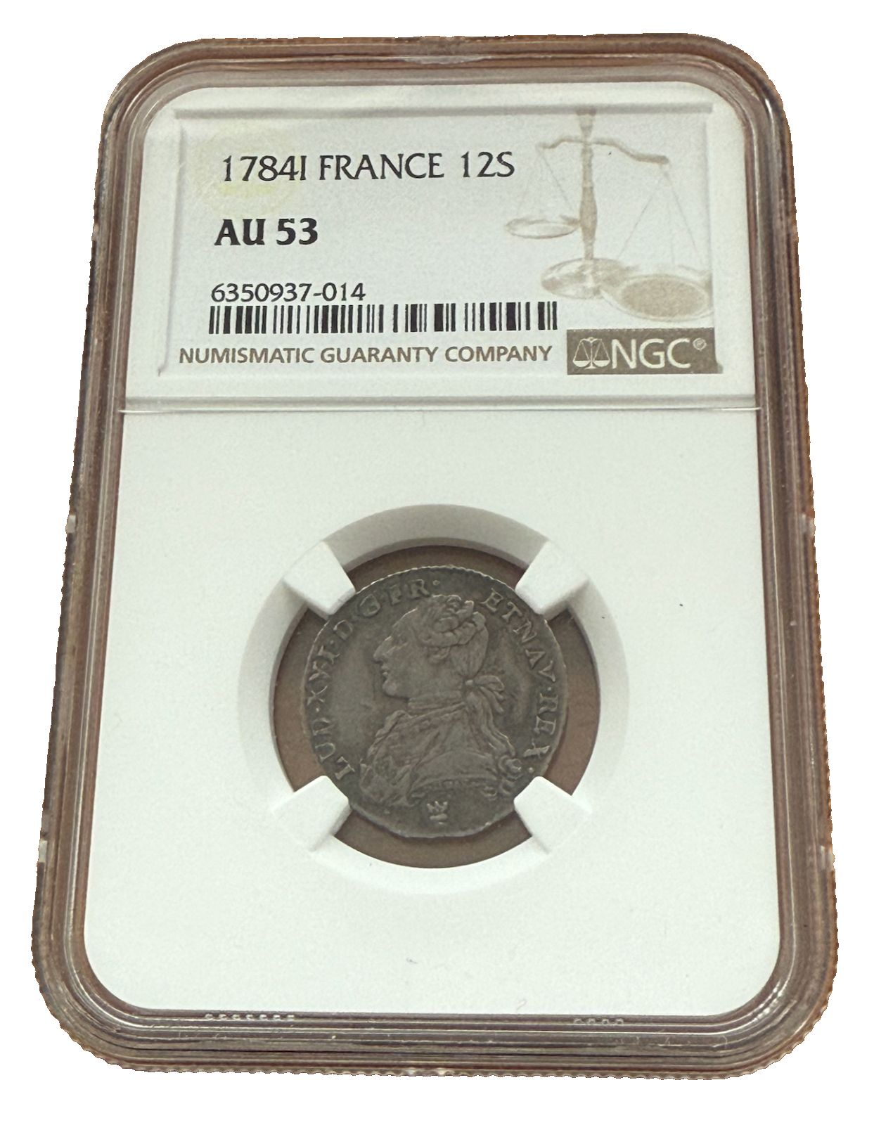 フランス 1784 I 銀 12ソル NGC AU 53