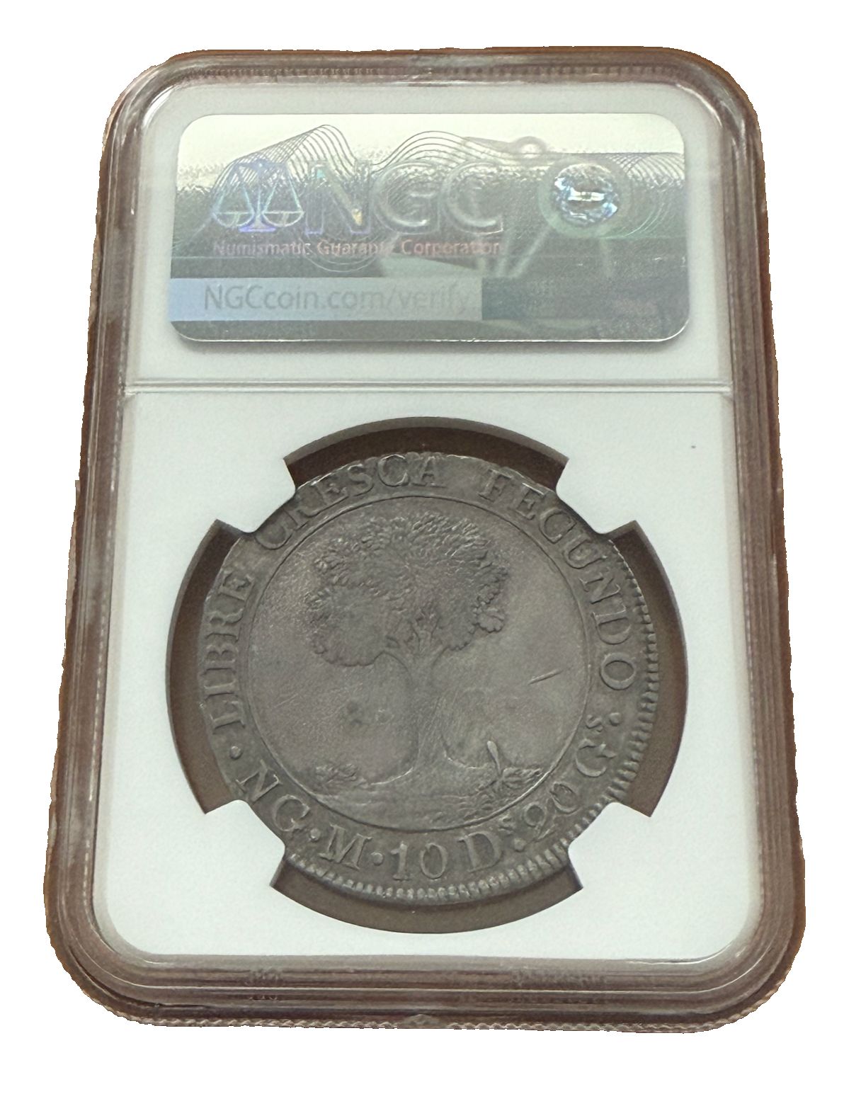 中央アメリカ共和国 1827 NG M シルバー 8 レアル NGC AU55 - メルカリ