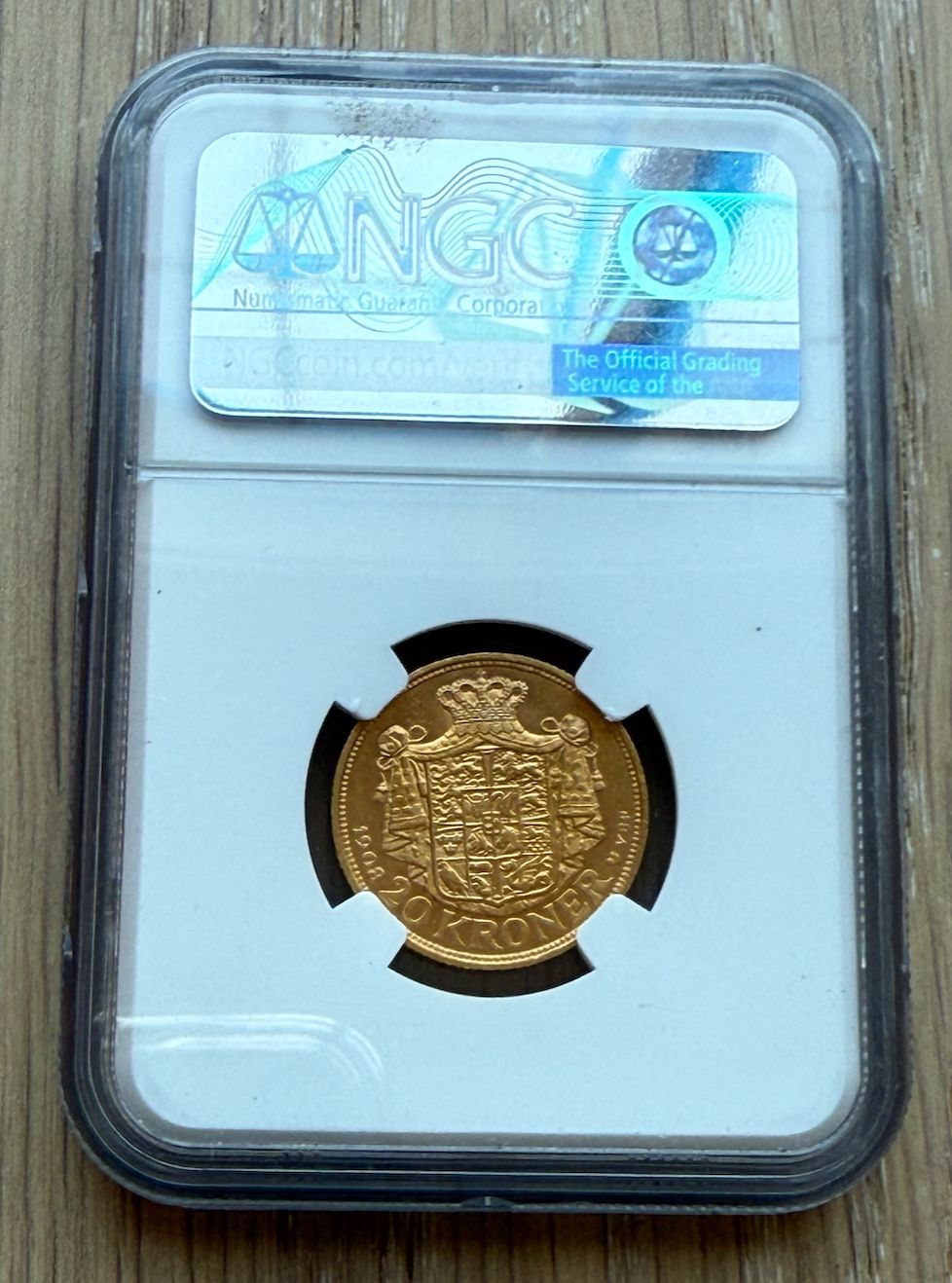 デンマーク 1908年 金 20 Krr NGC MS63 フレゼリク8世 - メルカリ